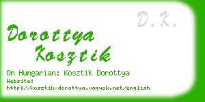 dorottya kosztik business card